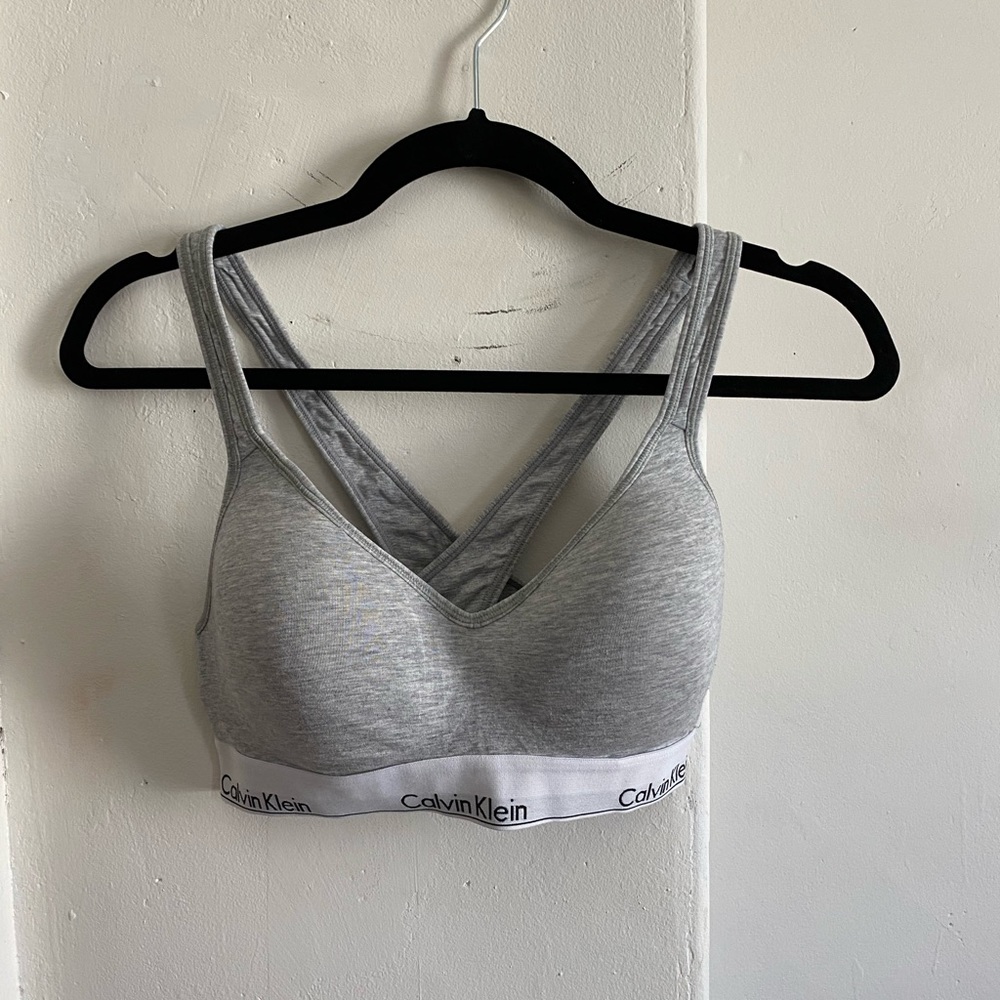 Calvin Klein grey sports bra